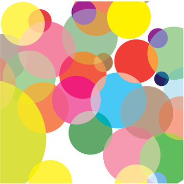 Abstraction from circles on a white background. Vector illustration