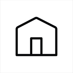 minimal house icon - website symbol - vector site sign	