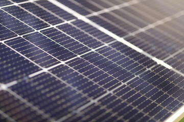 solar panel of photovoltaic cells close up