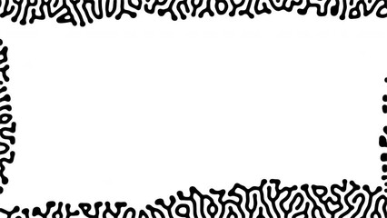 Wall Mural - reaction diffusion organic growing pattern. cell division science background.