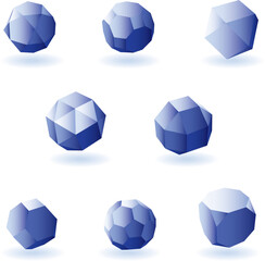 Poster - Abstract 3d geometric vector background
