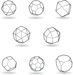 Poster - Abstract 3d geometric vector background