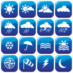 Wall Mural - vector collection of weather icons