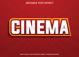 Poster - cinema editable text effect template with abstract background and 3d style use for business brand an
