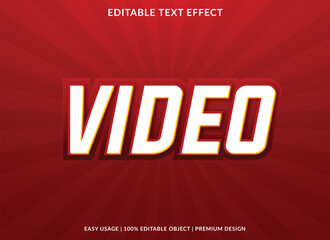 Poster - video editable text effect template with abstract background and 3d style use for business brand and logo