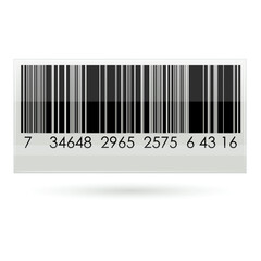 Poster - illustration of bar code on white background