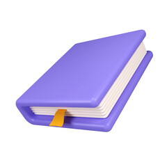 Poster - 3d book. minimal school icon. isolated on background, icon symbol clipping path. 3d render illustration