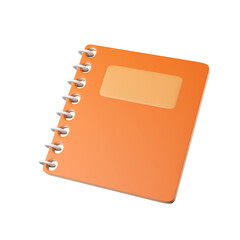 Poster - 3d Note book. Back to school and education concept. isolated on background, icon symbol clipping path. 3d render illustration