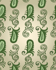 Canvas Print - vector seamless paisley pattern. 4 clipping masks