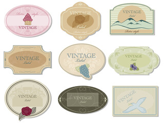 Wall Mural - Vector vintage label set