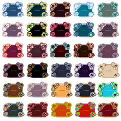 Poster - Set of thirty colorful trendy banners, vector illustration