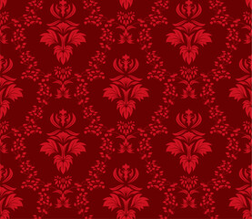 Canvas Print - Damask seamless vector pattern.  For easy making seamless pattern just drag all group into swatches bar, and use it for filling any contours.