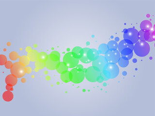 Poster - vector eps10 illustration of colorful transparent dots