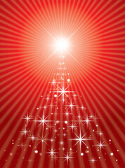 Poster - Christmas tree decoration in editable vector format