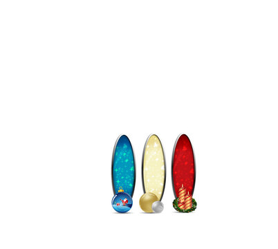 illustration of christmas icons on white background
