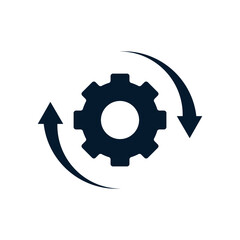 Poster - Operating process. Vector icon isolated on white background.