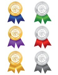 Poster - Illustration of different satisfaction guarantee ribbons