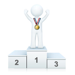 3d person on winning podium