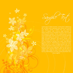 Sticker - illustration of abstract floral background