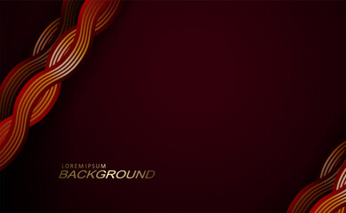 Wall Mural - Isolated wave patterns on a textural burgundy background