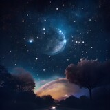 Fototapeta  - starry night sky
