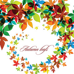 Sticker - Autumn Background | Falling Leafs | EPS10 Compatibility Required