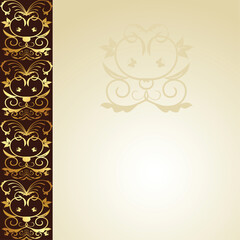 Wall Mural - Illustration of Greeting ornament card. Vector