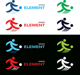 Wall Mural - Vector Set of football design elements.