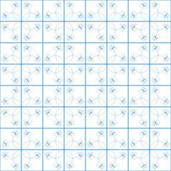 Poster - Seamless vector blue and white kitchen tile