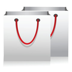 Poster - illustration of shopping bag on white background