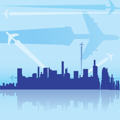 Poster - illustration of cityscape