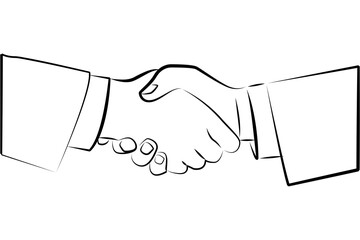 Fototapete - illustration of sketchy deal icon on white background