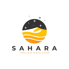 Poster - sahara desert vector illustration logo