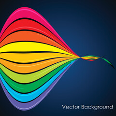 Poster - illustration of abstract colorful retro background