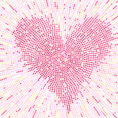 Poster - Abstract valentine mosaic background. Vector illustration.