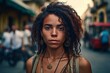 © MiraCle72 - Young Cuban woman on street of  Havana, Cuba, created with generative AI