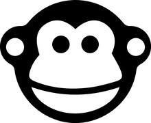 Monkey Vector Icon. Chinese Year Zodiac Symbol 2016. Monkey Pictogram
