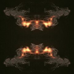Aufkleber - A magical spinning whirlwind of fire. Modern background. 3d rendering digital illustration