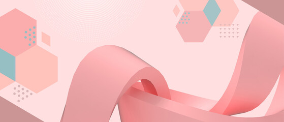 Poster - Abstract background with digital geometric waves. Marketing, Finance, Investment, Goals, Technology Connections, Business Ideas and Young Leaders on red background. copy space, banner -3d rendering