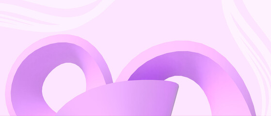 Poster - Abstract background with digital geometric waves. woman, beauty, sweet, relationship, transformation, business ideas with women leaders on pink background. copy space, banner, website -3d rendering