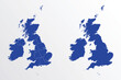 United Kingdom map vector illustration. blue color on white background