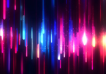 Neon motion light texture background, Vertical lights