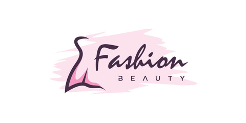 Wall Mural - Fashion logo design vector with modern creative unique style