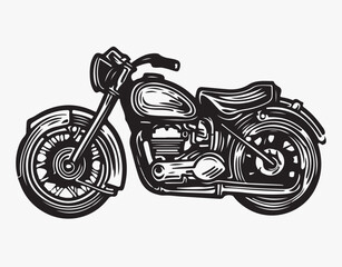 Bike vector silhouette on white background