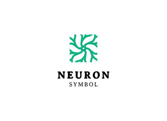 Wall Mural - Abstract Neuron logo template vector