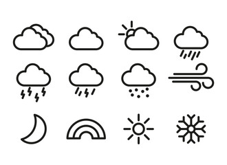 explore a variety of weather-related vector illustrations capturing different atmospheric conditions