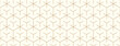 Seamless pattern with gold hexagon grid line on beige background for print, vector illustration.