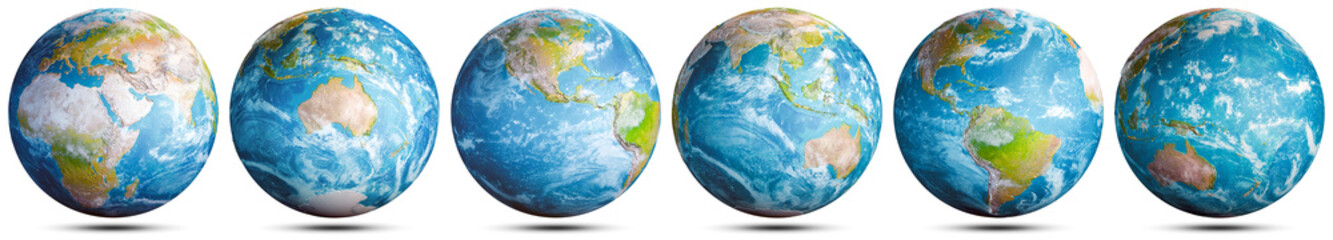 Wall Mural - globe planet earth set
