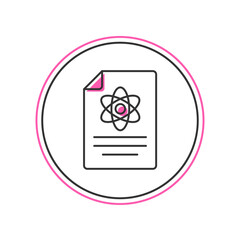 Poster - filled outline chemistry report icon isolated on white background. vector