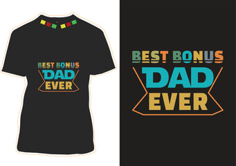 Canvas Print - Father's Day T-shirt Design